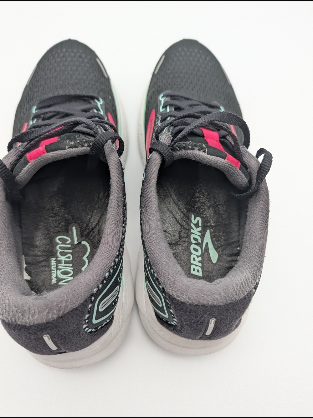 Brooks Women's Ghost 14 Running Shoes Size 8 (B) Blk/Mint/Pink Comfort - Picture 9 of 12